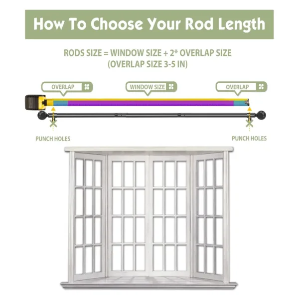 curtain rod pack black 6