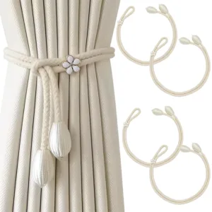 curtain tiebacks boho rope 1