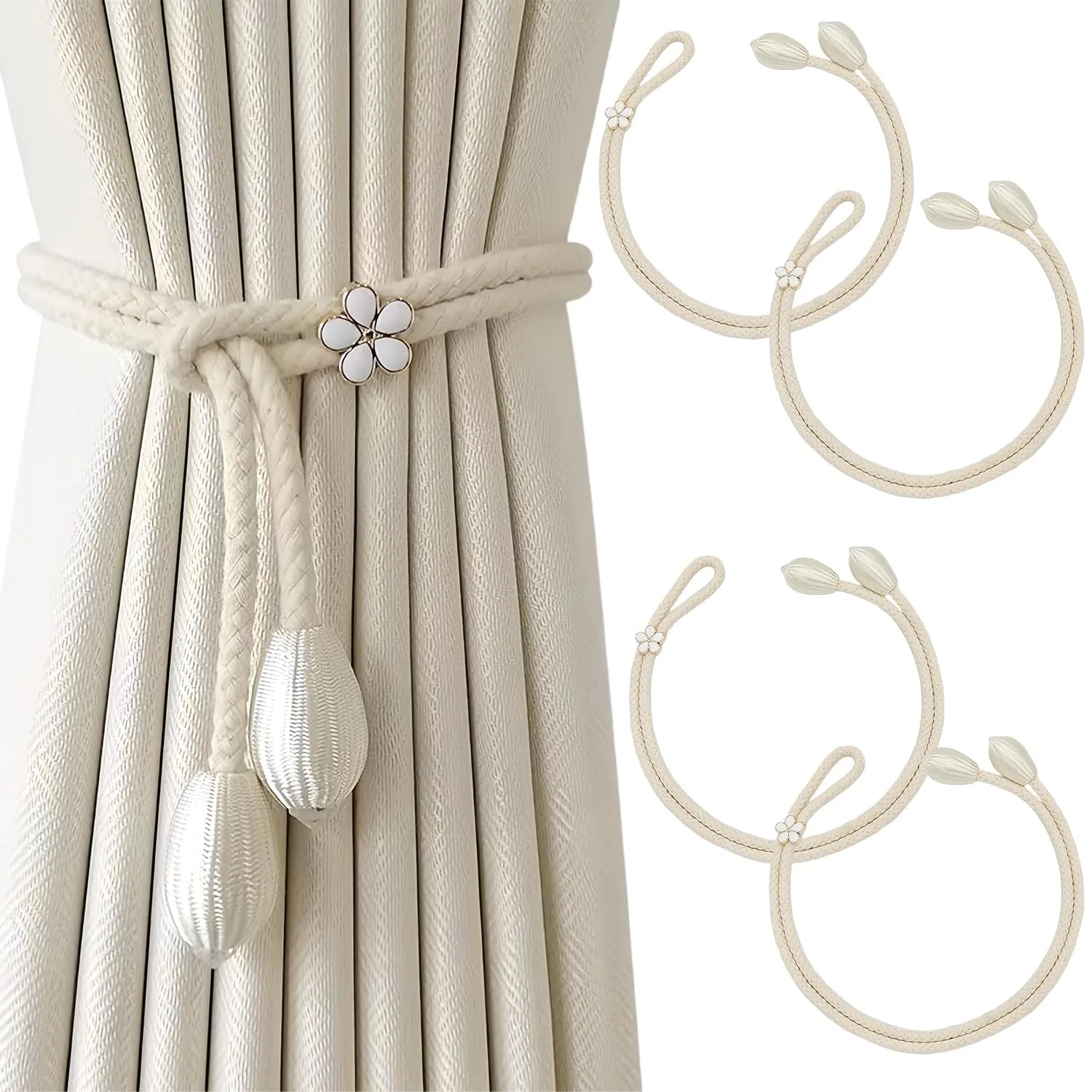 curtain tiebacks boho rope 1