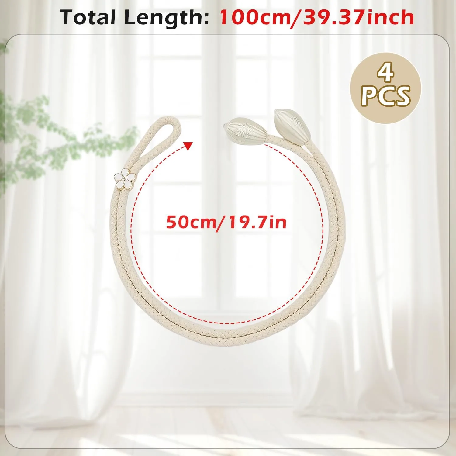 curtain tiebacks boho rope 2