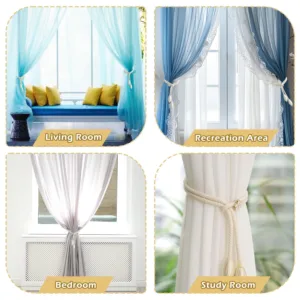 curtain tiebacks boho rope 4