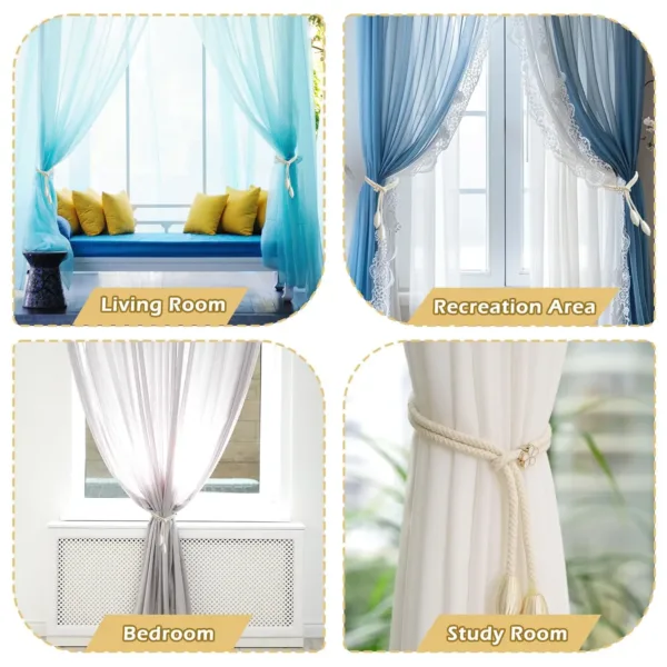 curtain tiebacks boho rope 4