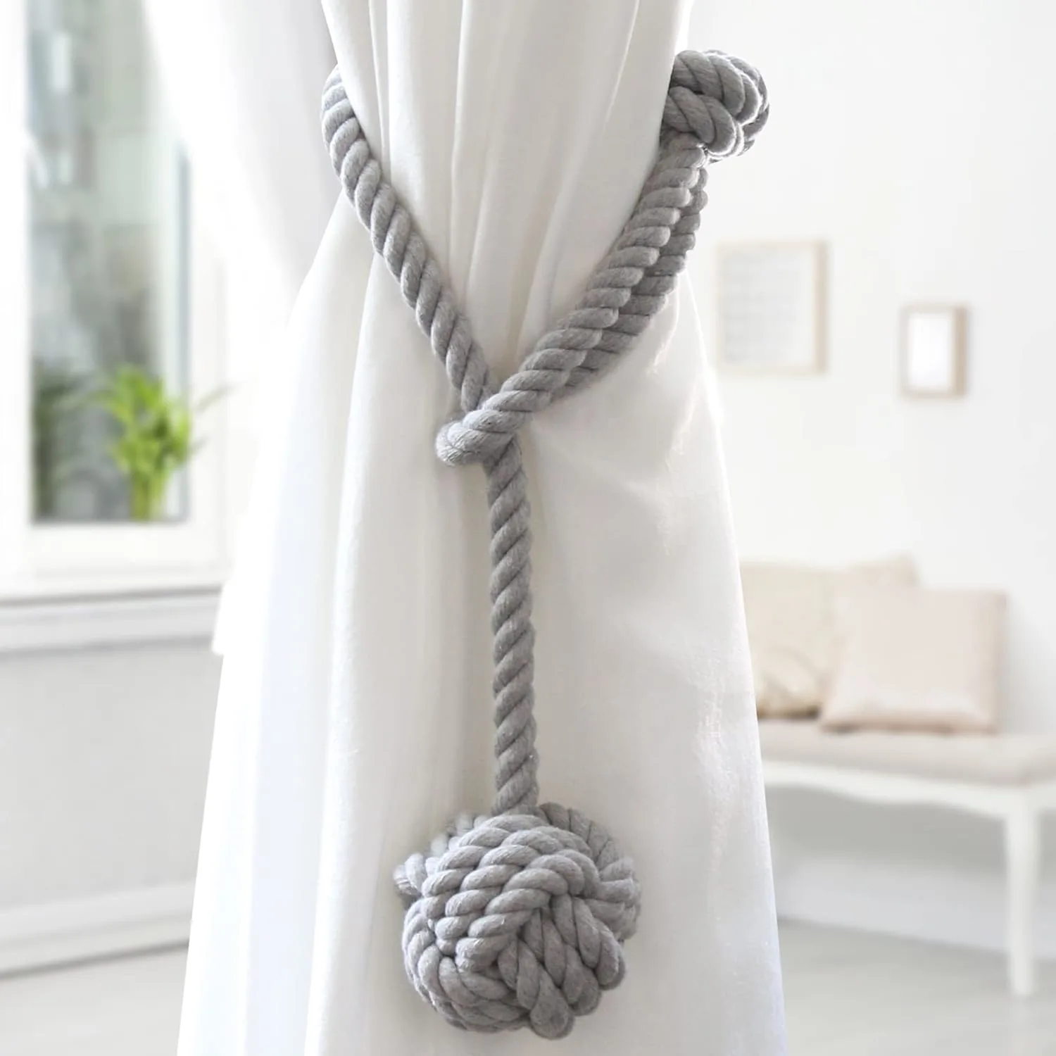 curtain tiebacks cotton rope 4