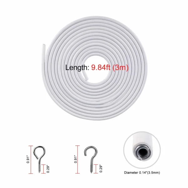 curtain wire white 2