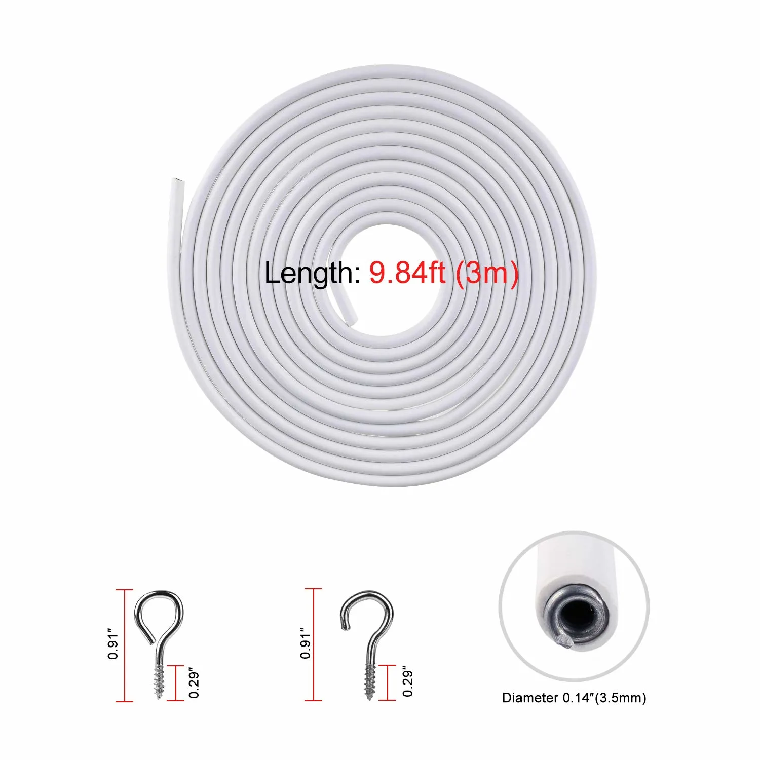 curtain wire white 2