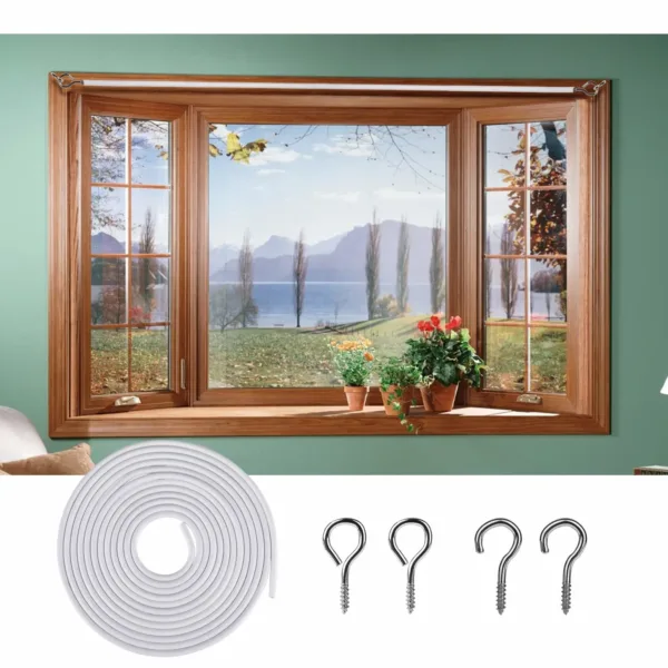 curtain wire white 3