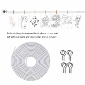 curtain wire white 5