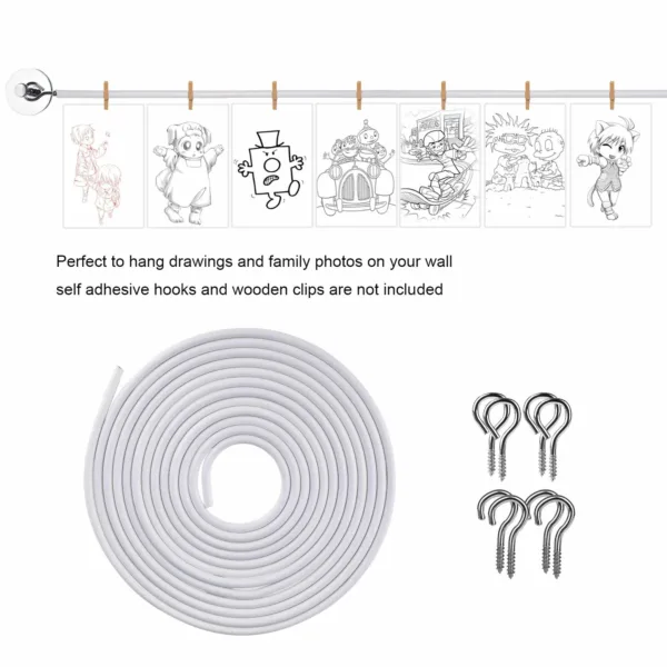 curtain wire white 5