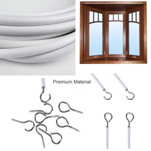 curtain wire white 6