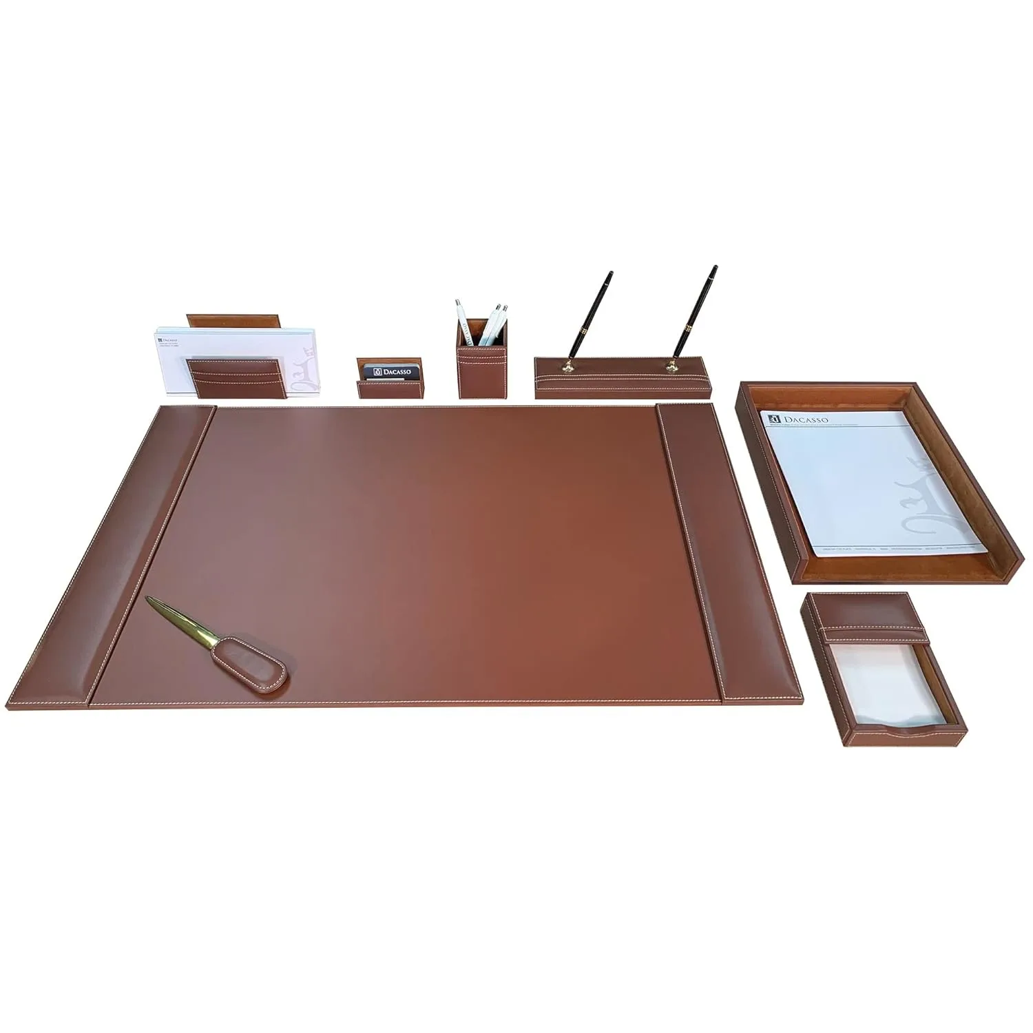 dacasso leather desk set 2