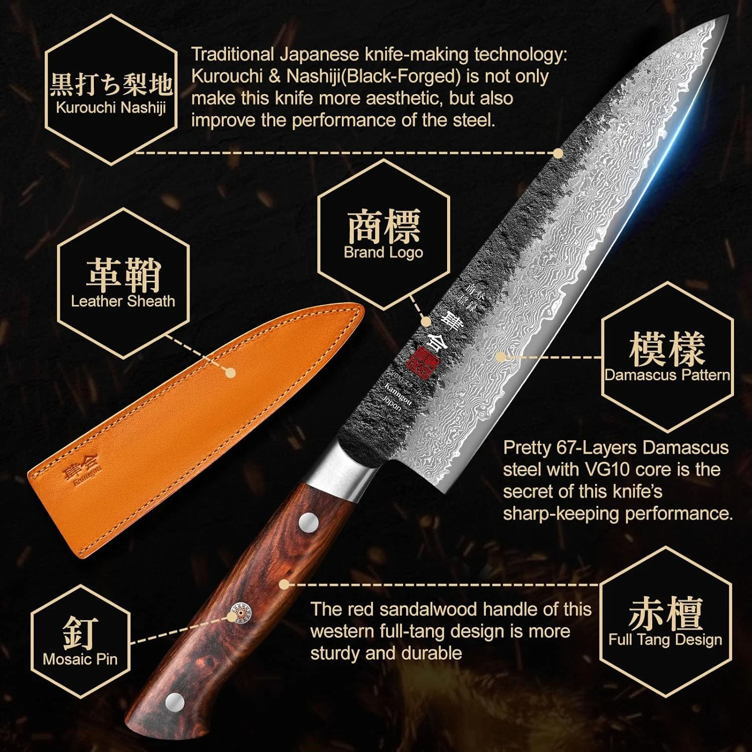 damascus chef knife 4