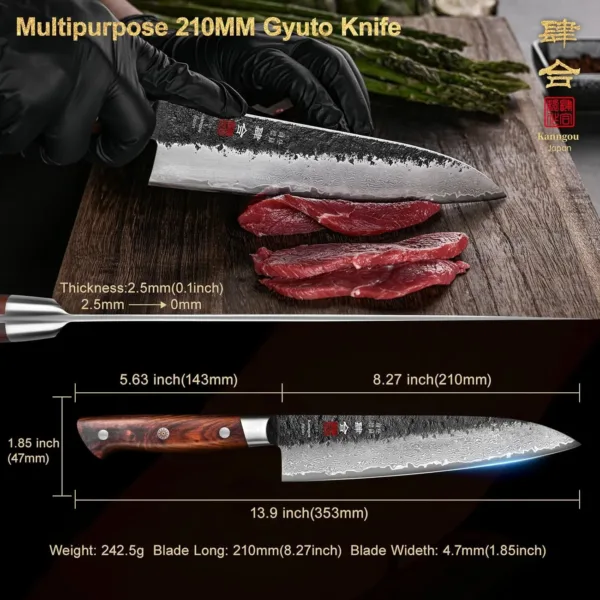 damascus chef knife 7