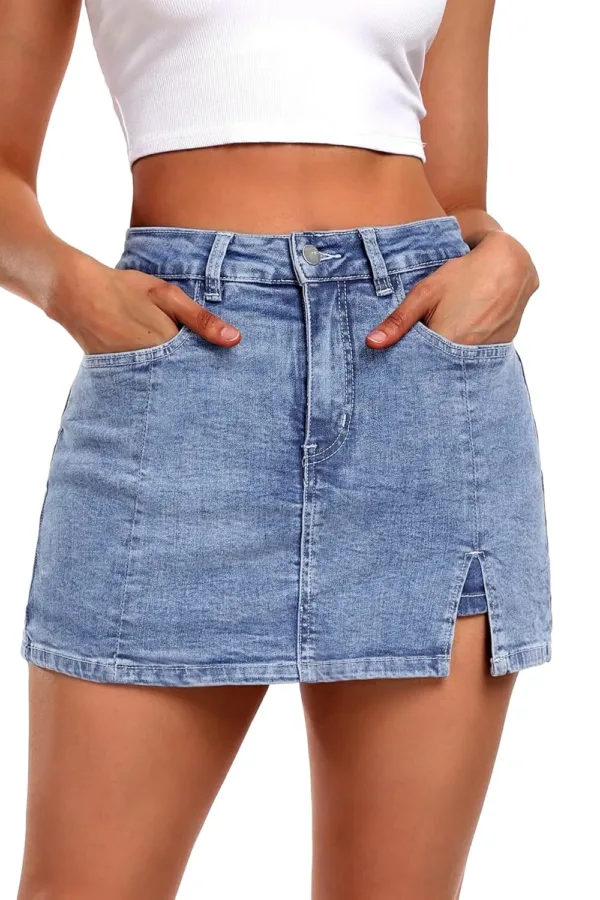 denim skort women 1