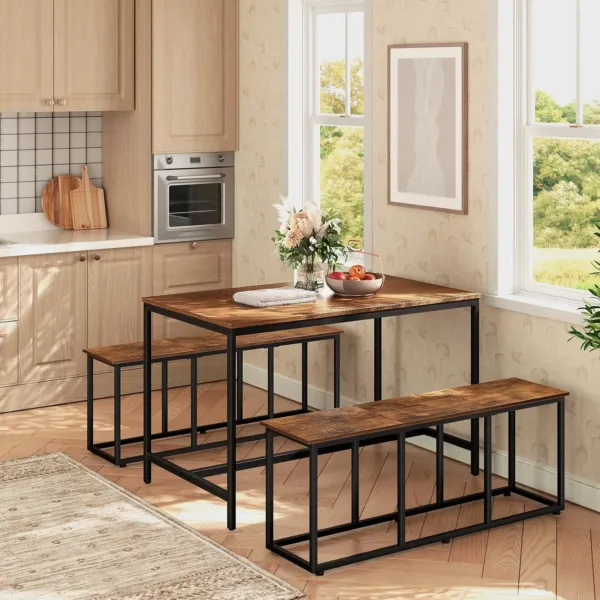 dining bench rustic 2