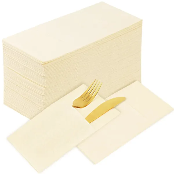 dinner napkins disposable beige 1