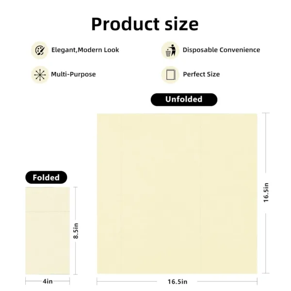 dinner napkins disposable beige 2