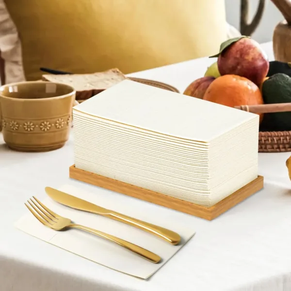 dinner napkins disposable beige 5