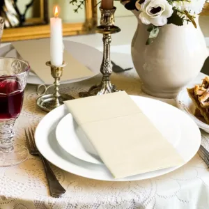 dinner napkins disposable beige 6