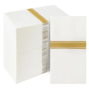 disposable dinner napkins gold 1