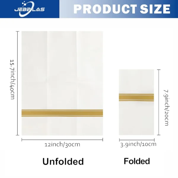 disposable dinner napkins gold 3