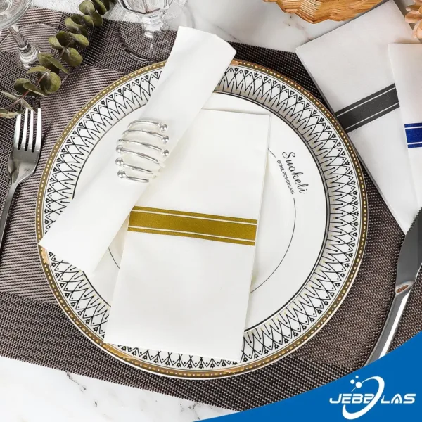 disposable dinner napkins gold 5