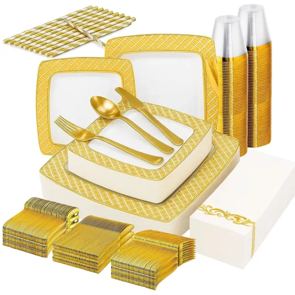 disposable dinnerware set 3