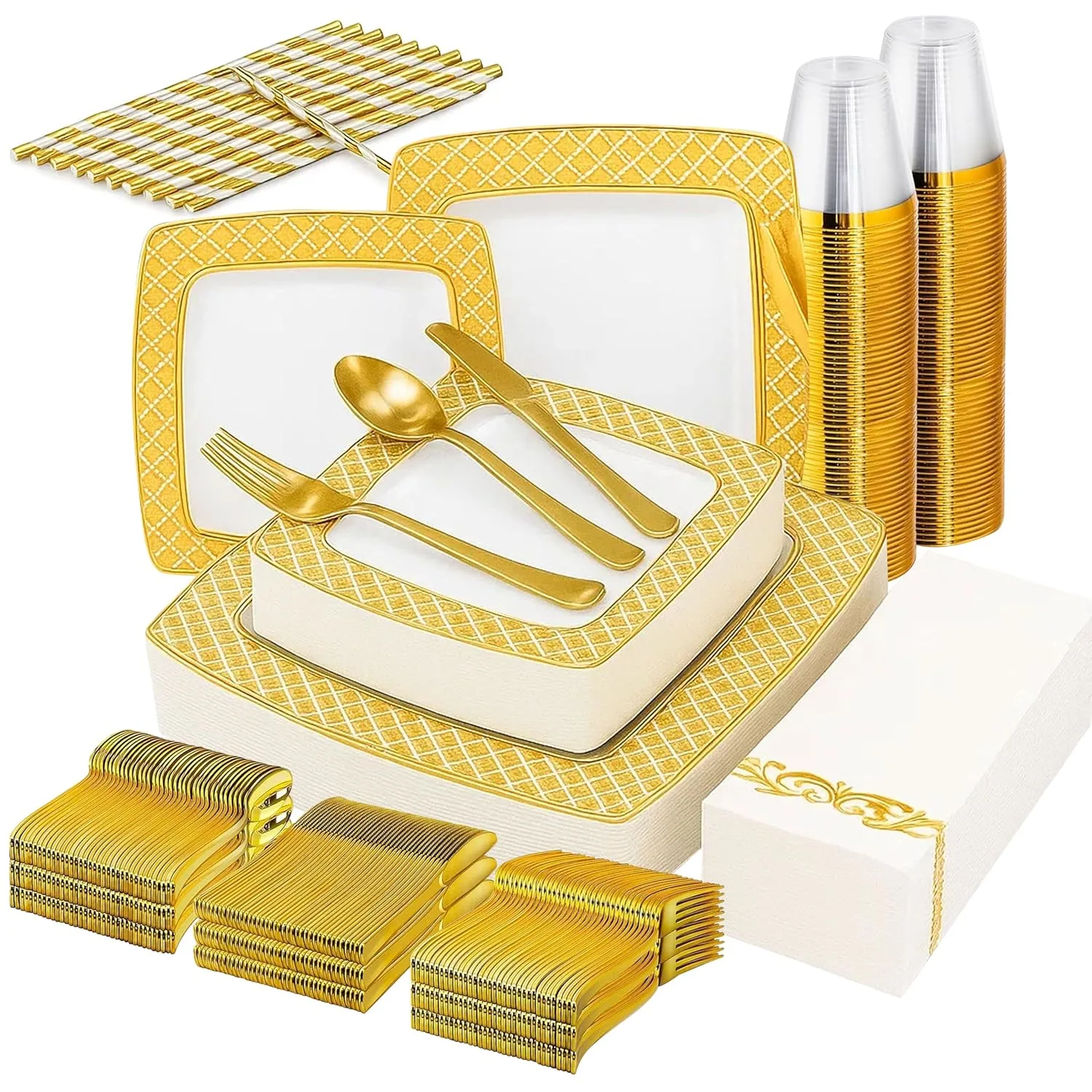 disposable dinnerware set 3