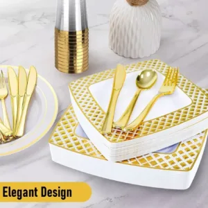 disposable dinnerware set 4