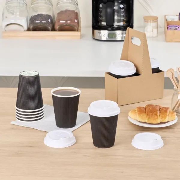 disposable white lids 4