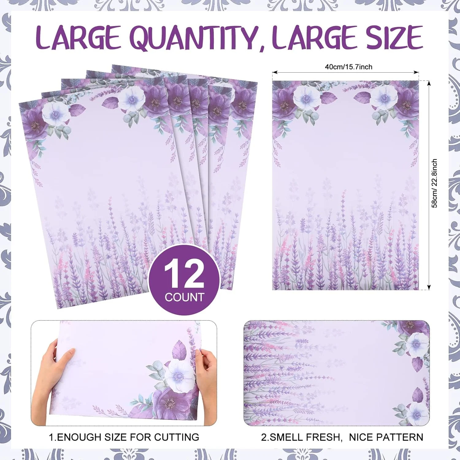 drawer liners lavender 2