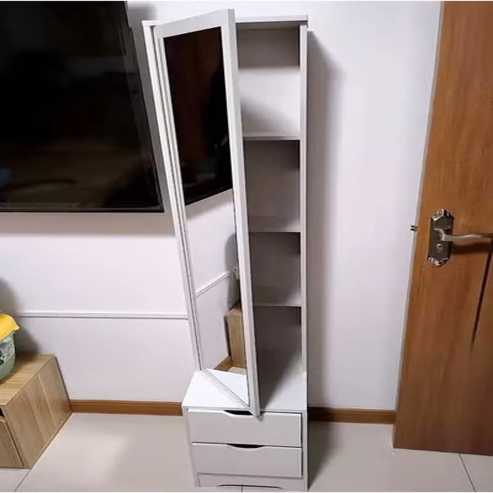 dressing mirror storage shelves 3