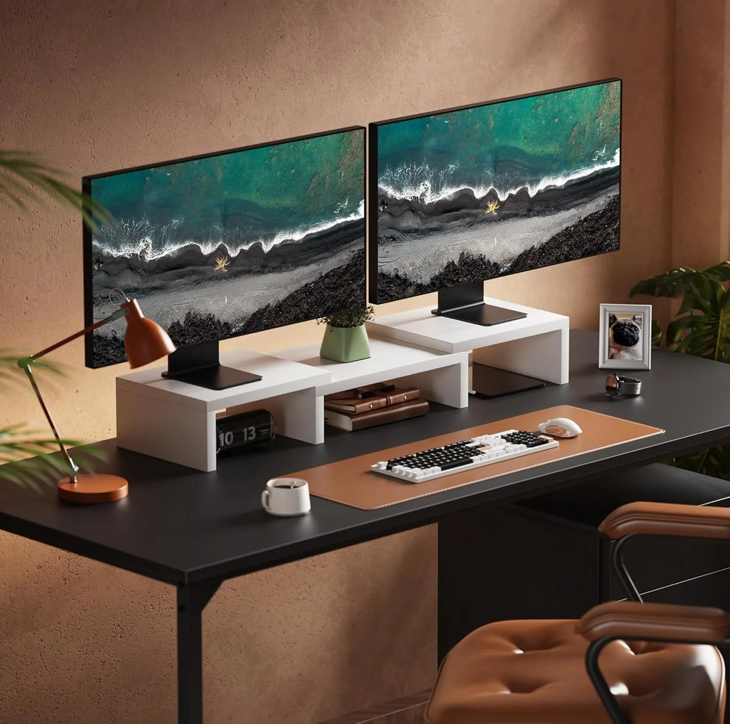 dual monitor riser stand 3