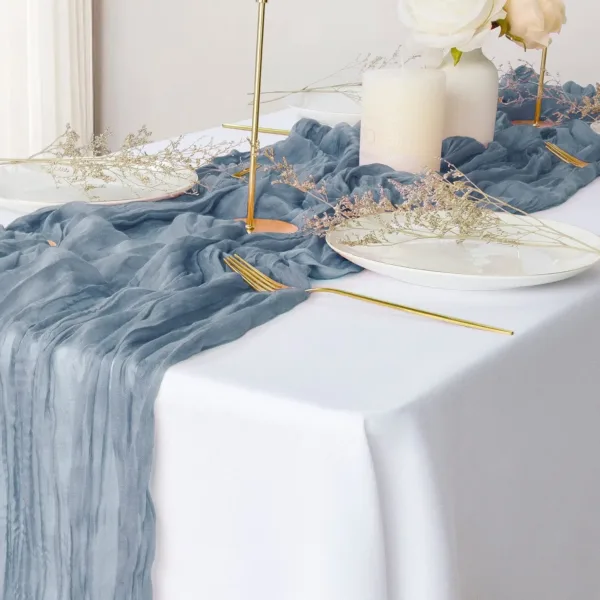 dusty blue table runner 1
