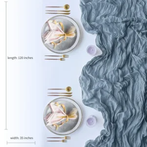 dusty blue table runner 3