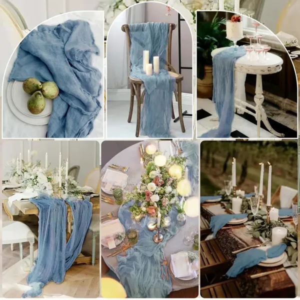 dusty blue table runner 7