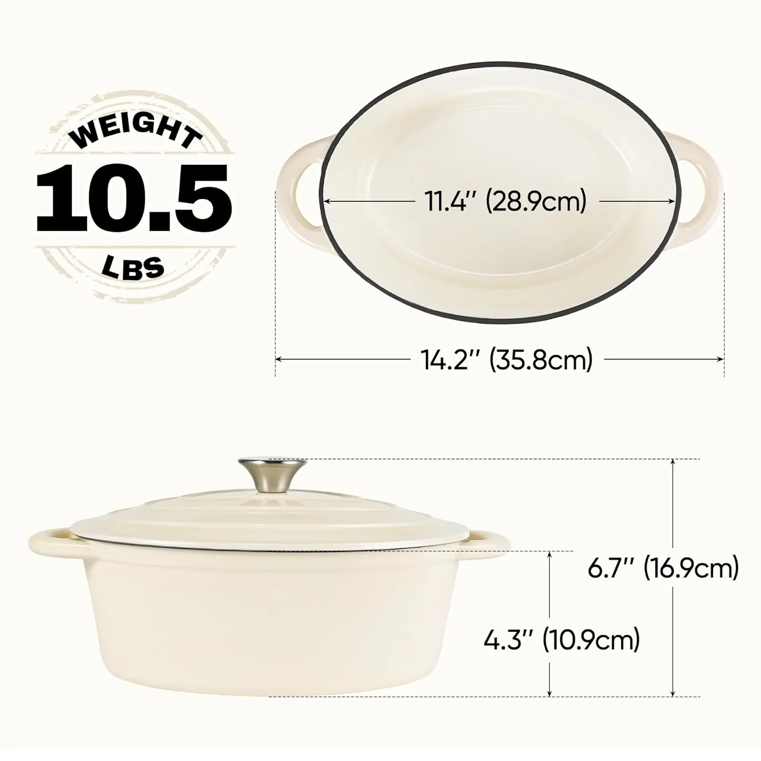 dutch oven oval enameled 3