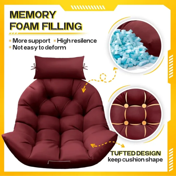 egg chair cushion memory 2