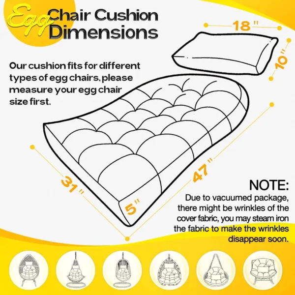 egg chair cushion memory 5