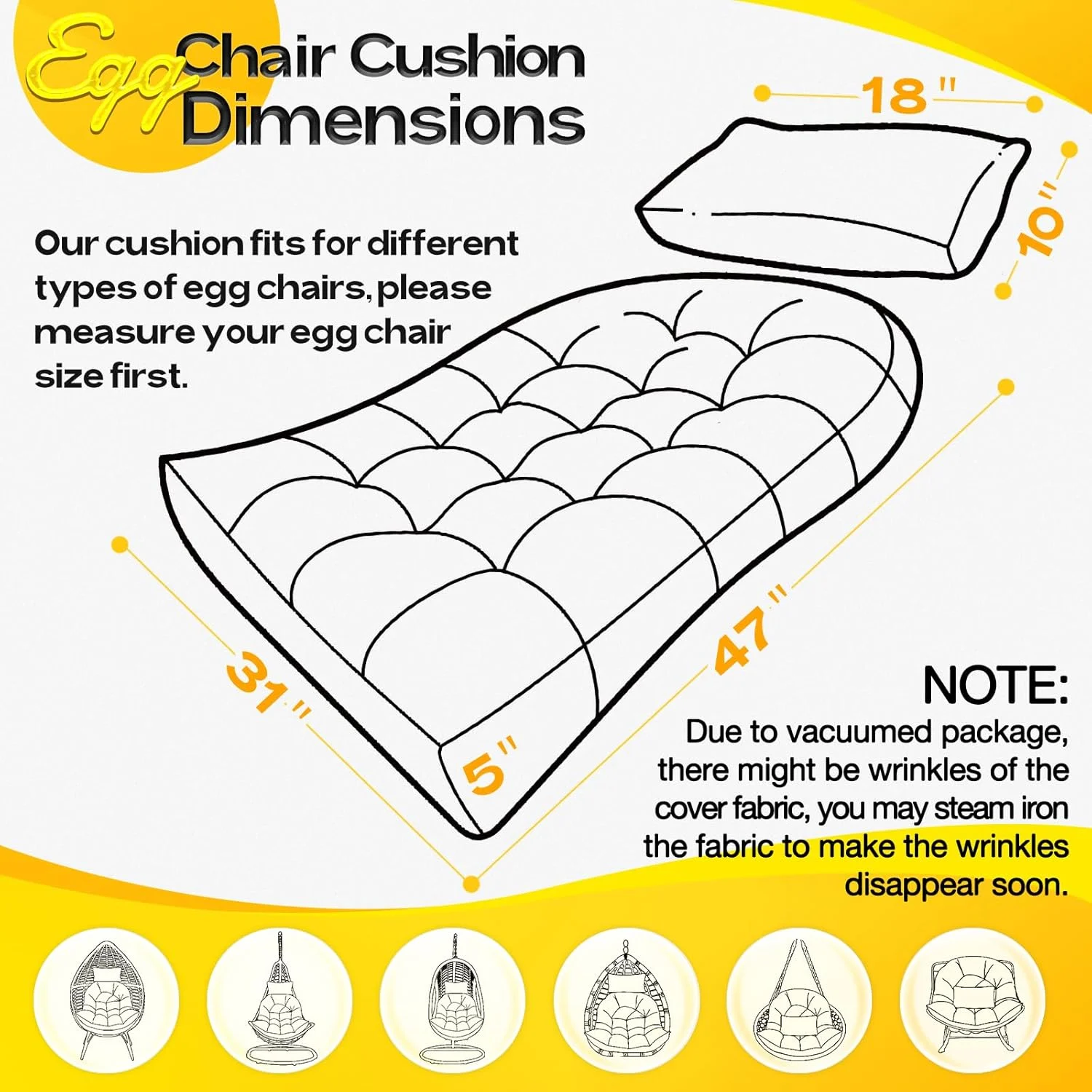 egg chair cushion memory 5