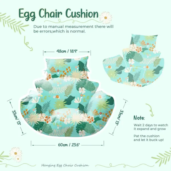 egg chair cushion teal 2