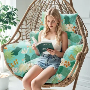 egg chair cushion teal 3