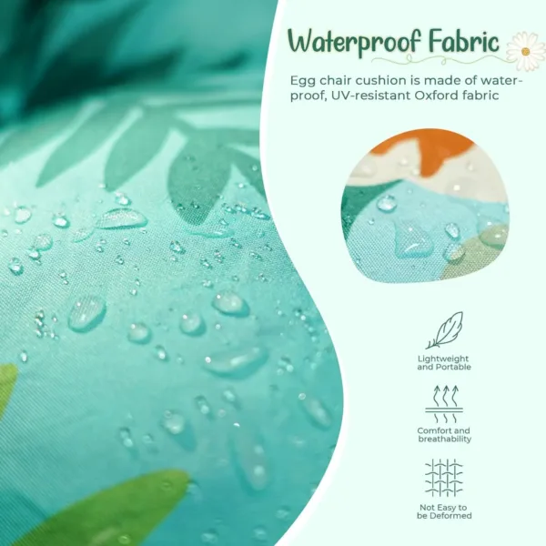 egg chair cushion teal 4