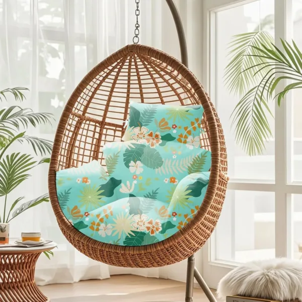 egg chair cushion teal 5