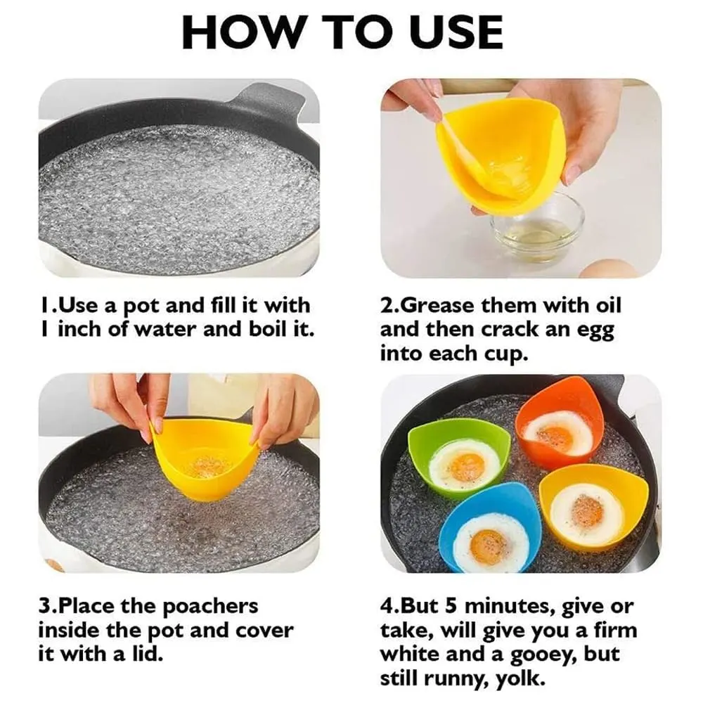 egg poachers silicone cups 5