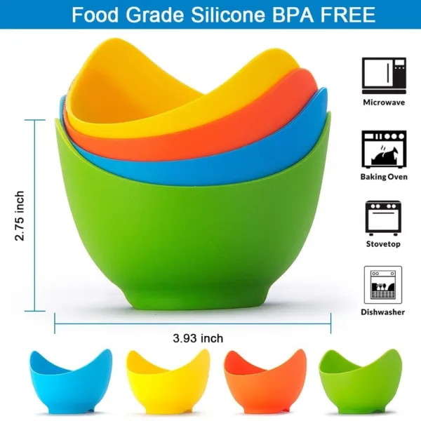 egg poachers silicone cups 6