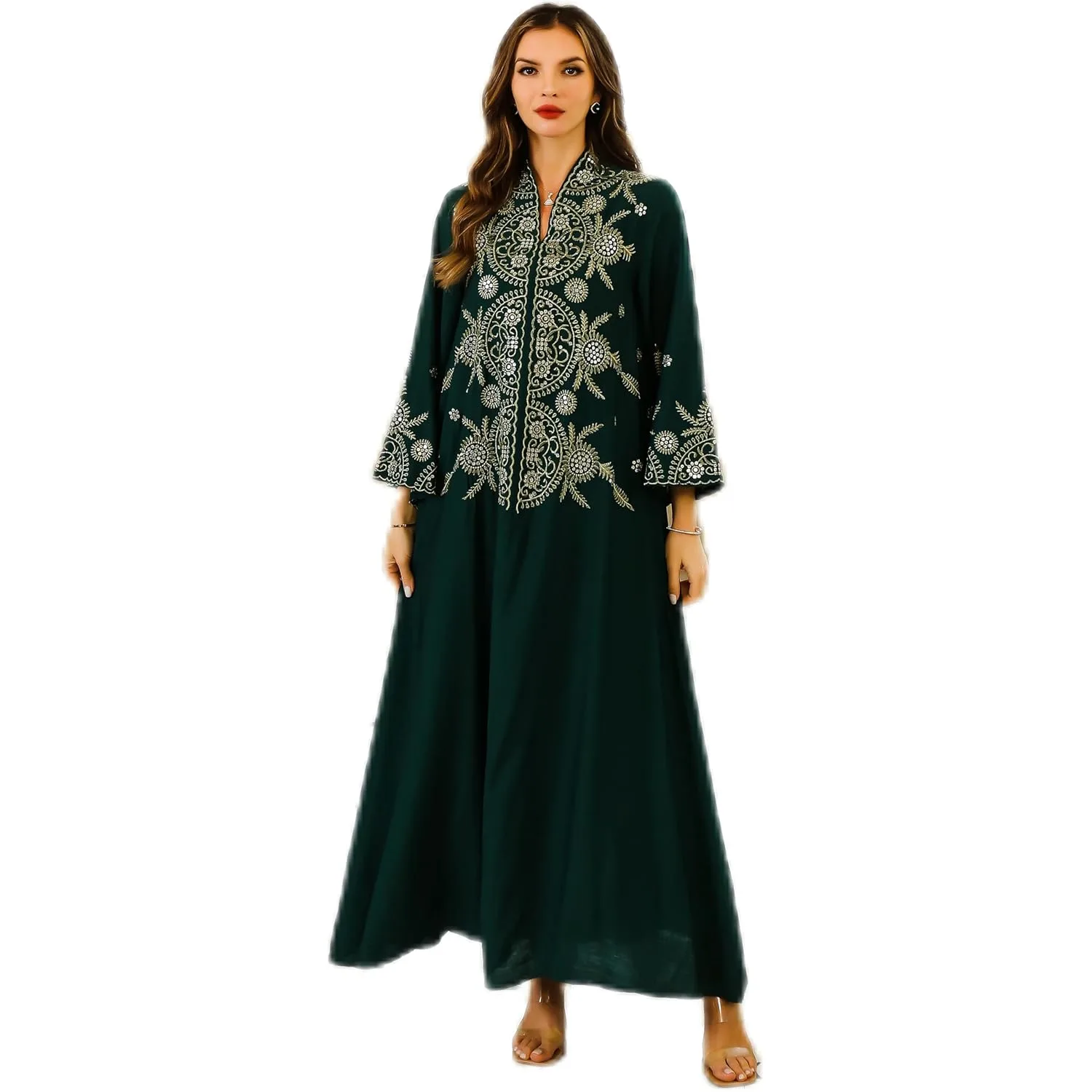 embroidered abaya dress 7