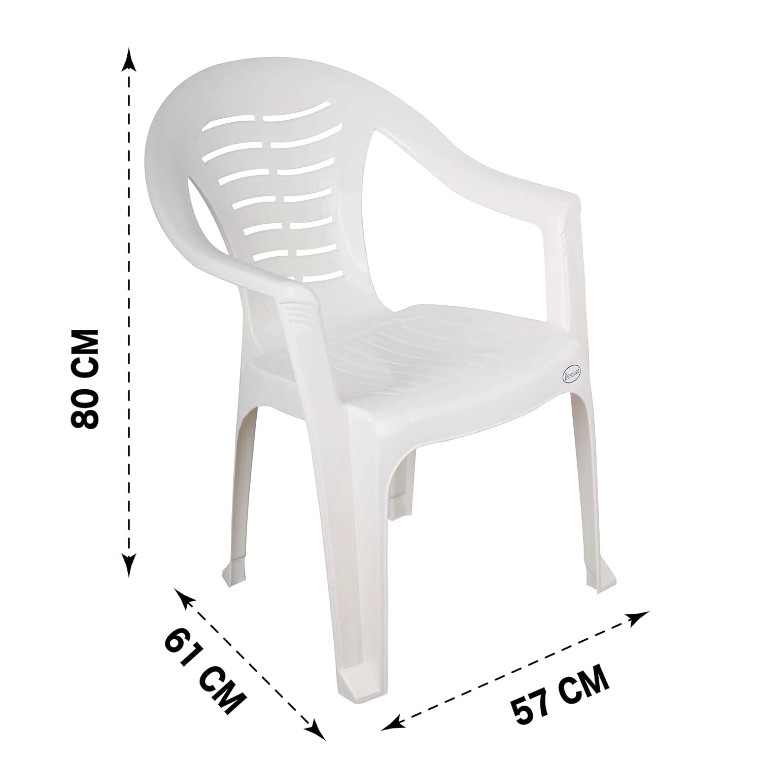 esqube white plastic armchair 2
