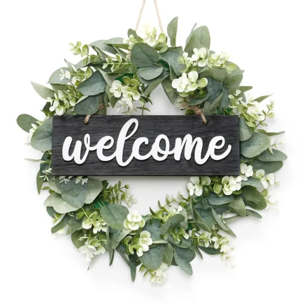 eucalyptus wreath welcome 1