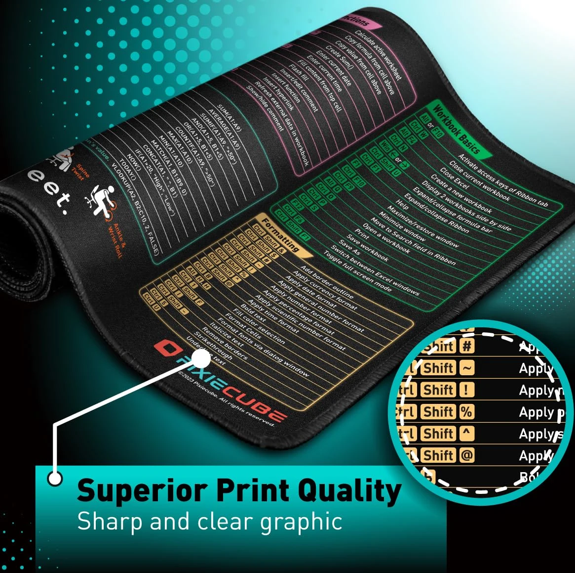 excel shortcut mouse pad 3