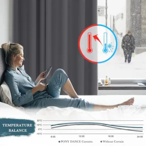 eyelet blackout curtains grey 2